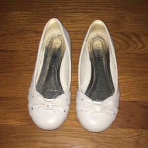 LAsonia White Studded Flats for Kids